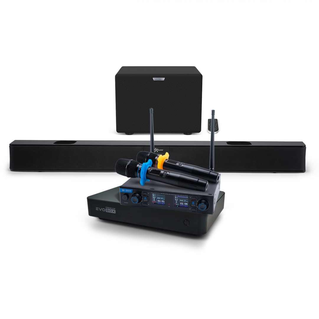 Hi-End караоке-система EVOBOX Premium + EvoSoundBar (саундбар с караоке) в Казани