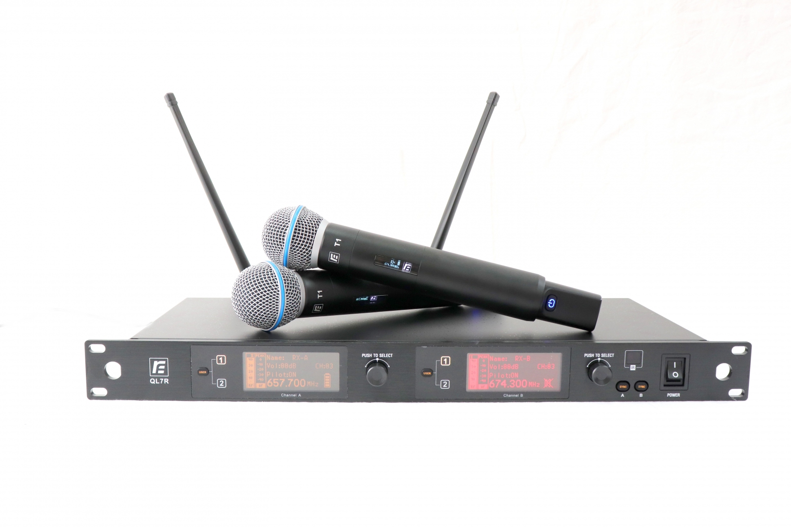 RFIntell QL7R/T1-A 651,800-683,400 МГц 2-канальная радиосистема с 2-мя ручными микрофонами в Казани