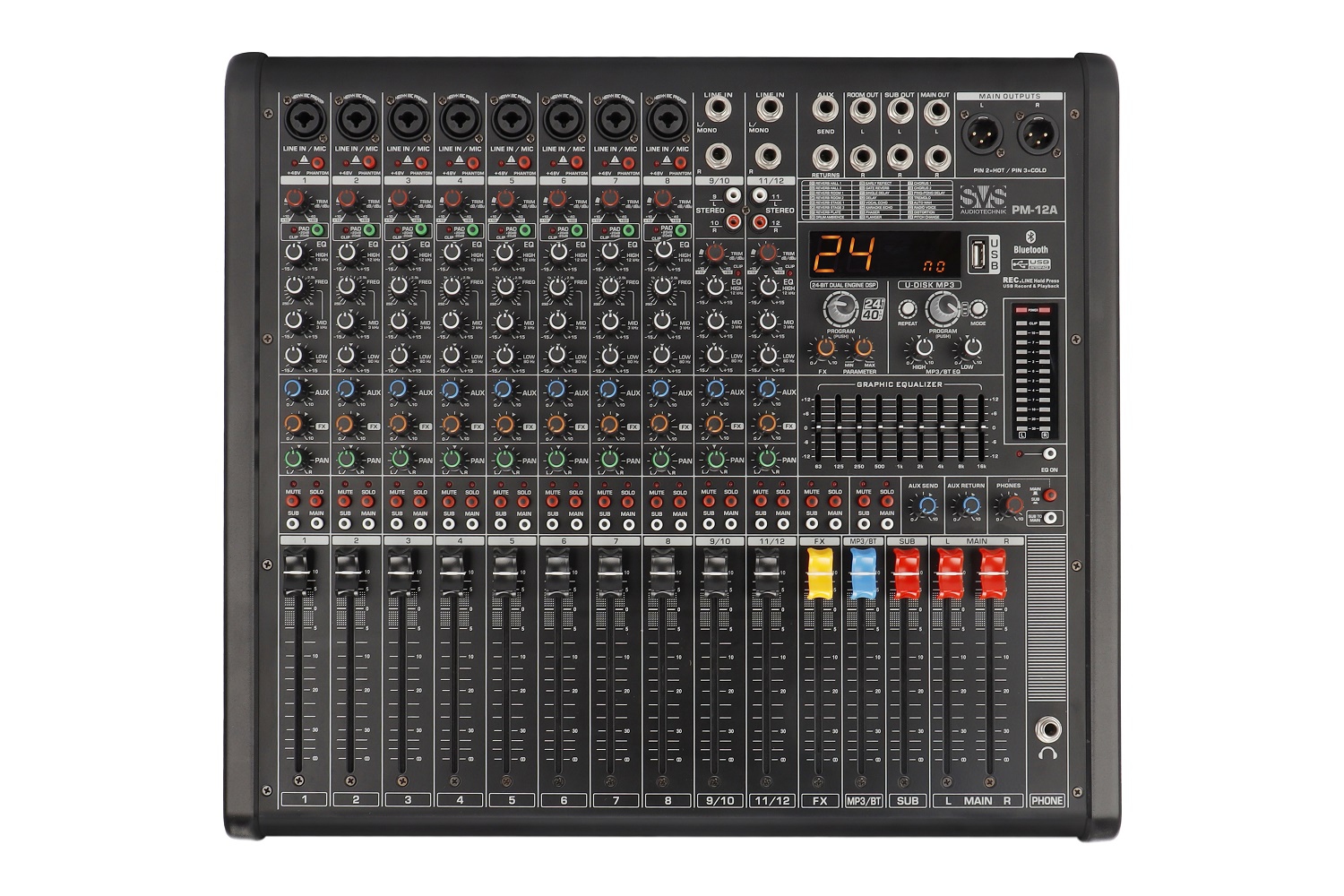 SVS Audiotechnik mixers PM-12A Активный аналоговый микшерный пульт, 12-канальный в Казани